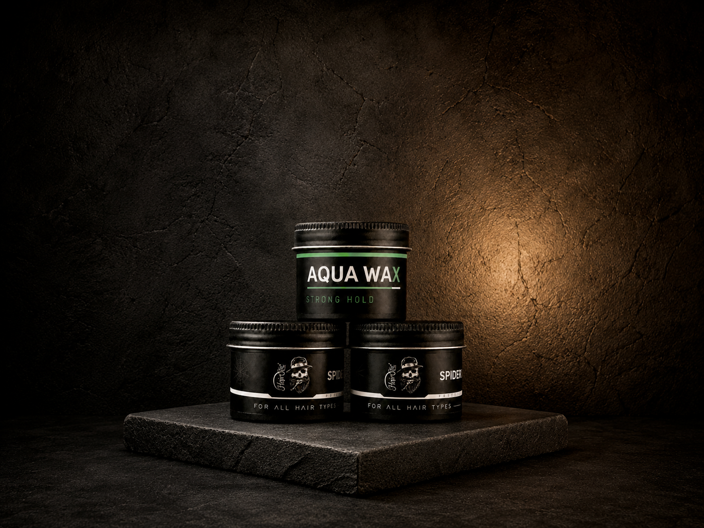 Hairotic Aqua Wax and Spider products